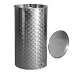 Δοχεία Inox με Φαρδύ Καπάκι 50lt-1000lt ανοξείδωτα δοχεία