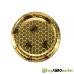 Καπάκι Φ82 κηρήθρα με μέλισσες χρυσό