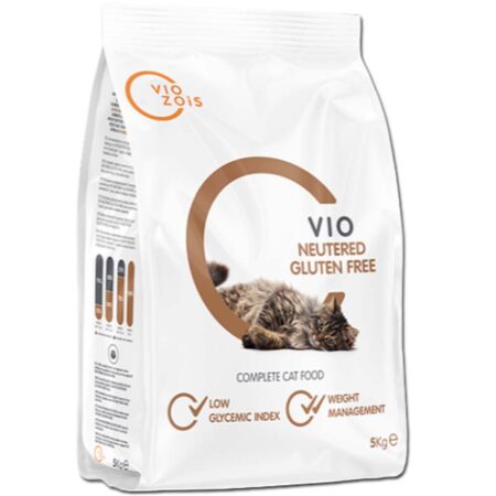 γατοτροφή για στειρωμένες γάτες vio neutered gluten free 5kg viozois