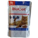 υγρή τροφή γάτας με ψάρι biocat