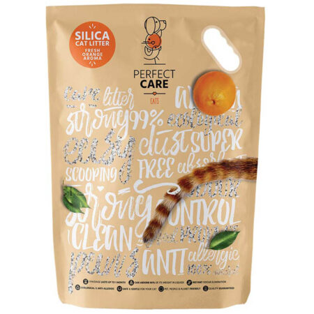 κρυσταλλική άμμος για γάτες perfect care silica orange 5