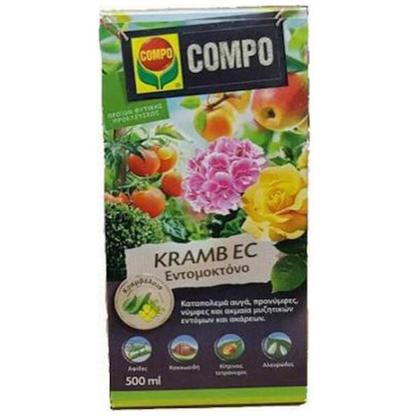compo kramb ec 500ml βιολογικό εντομοκτόνο για μελίγκρα αλευρωδεις κοκκοειδή τετράνυχο