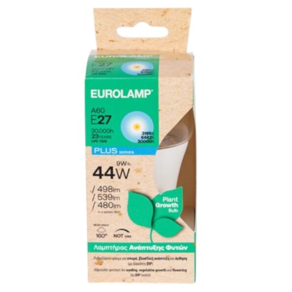 Λάμπα ανάπτυξης φυτών LED με DIP διακόπτη 9W 220-240V eurolamb