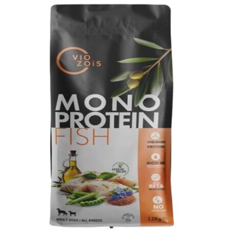 μονοπρωτεϊνική τροφή σκύλου monoprotein fish 12kg viozois